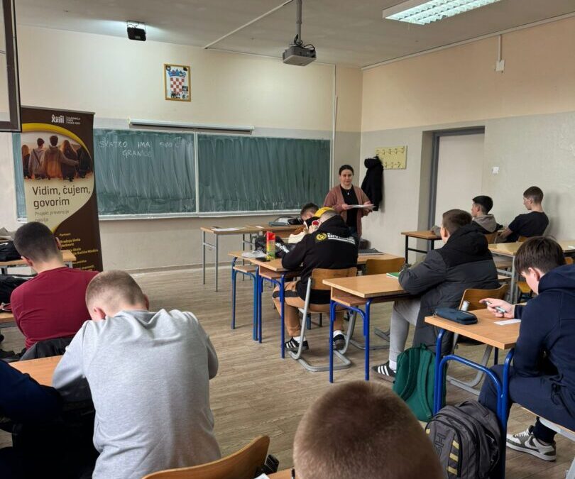Projekt “VIDIM, ČUJEM, GOVORIM” – Prevencija nasilja među mladima