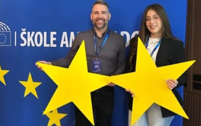 Predstavnici Srednje škole Metković Sara Bojčić i Petar Nikolić na 3. nacionalnom seminaru programa Škola ambasador Europskog parlamenta (EPAS)